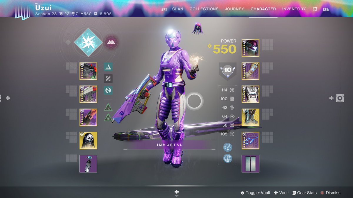 _oddggo_'s tweet photo. More srl looks 🌈🪽also "IMMORTAL"🛡🔮 #destiny2 #bungie https://t.co/RiyMPJr8Nc