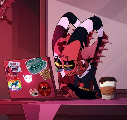 Weeblez_Wobblez's tweet photo. I loved this frame from the training video
So I decided to make a Hazbin version https://t.co/5jmchUC8yb