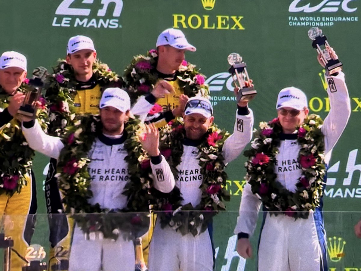 theparcferme's tweet photo. Great to see @Heart_Of_Racing on the podium @24hoursoflemans !! #24HoursofLeMans #Lemans24 @PaulF1B https://t.co/l2JWsX8597
