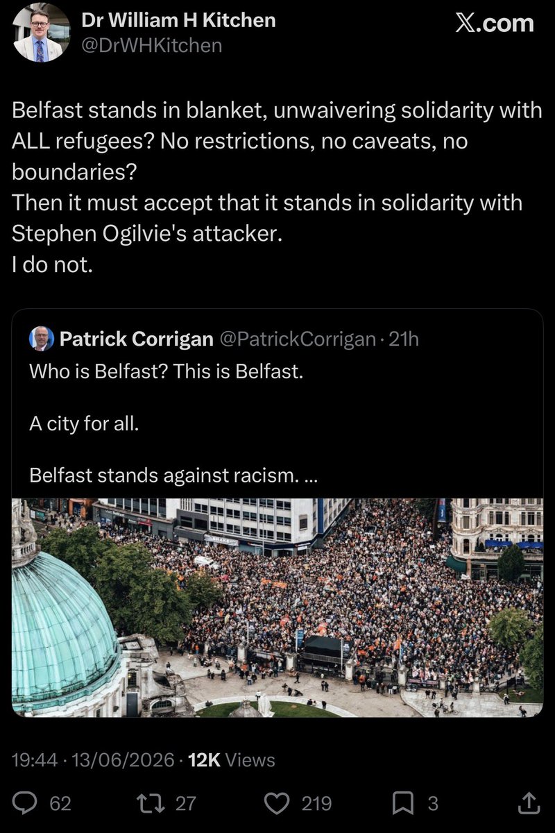 Ianlee31's tweet photo. @DrWHKitchen At very least you’ve conflated standing against racism to supporting a criminal https://t.co/cB1aU1wmed