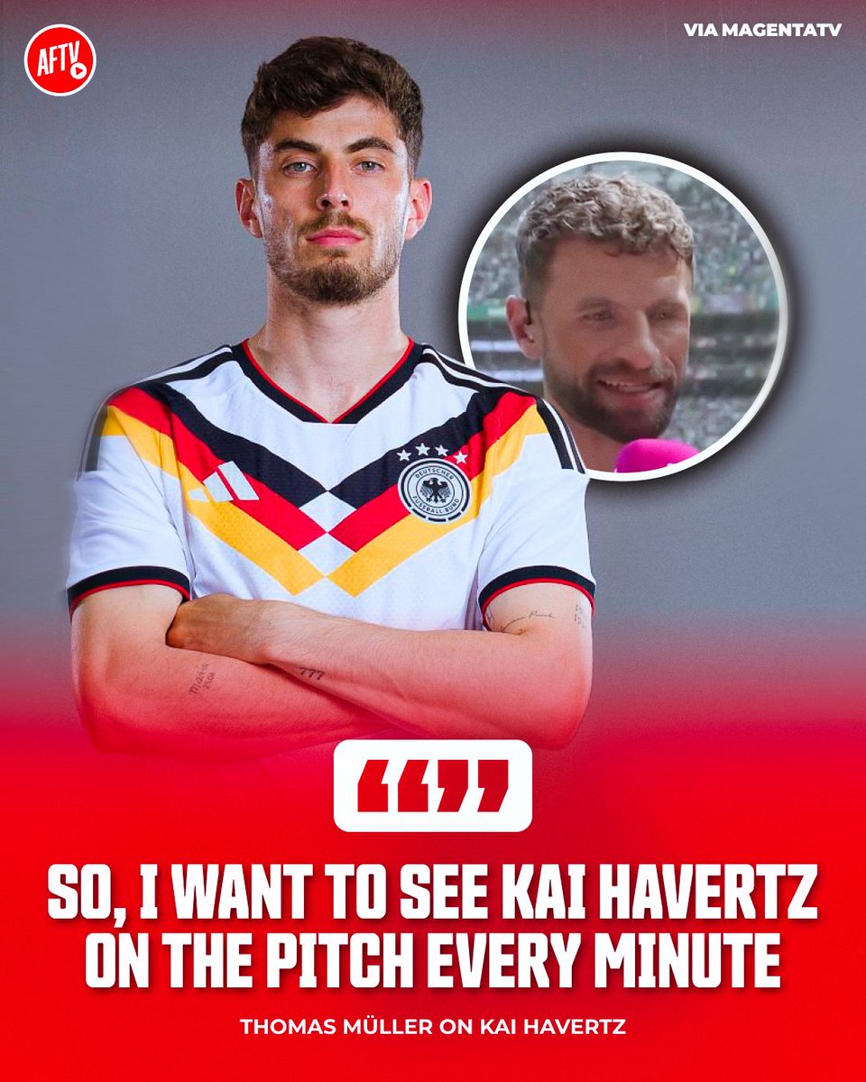 AFTVMedia's tweet photo. A Germany legend has backed our number 29 to start every minute of the World Cup as the team's number 9. 

From a former striker who knows what the role demands, an unambiguous endorsement. 🔴 https://t.co/TkmzSIdIND