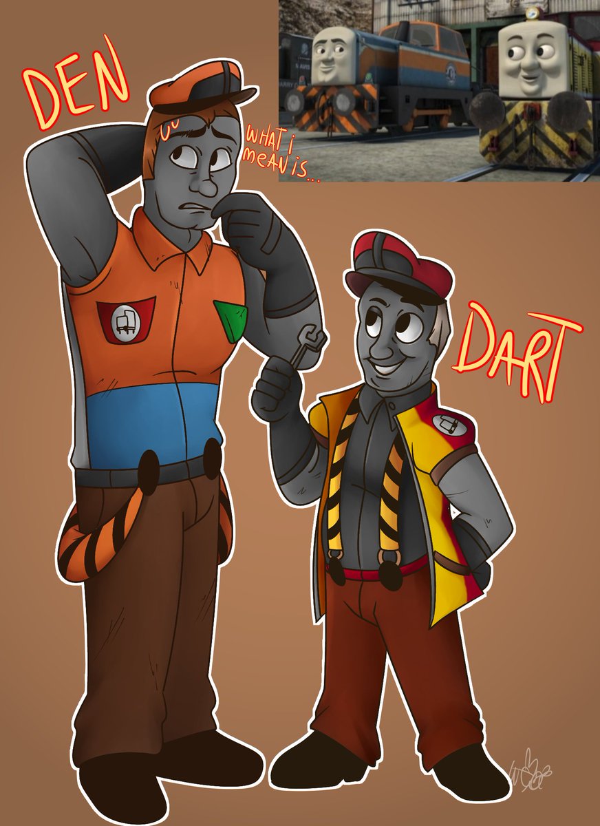 ponyforwea's tweet photo. [From the shadows, rattled two diesels Percy had never seen before...]

Happy pride month to them too https://t.co/zVaTg3JCQ9
