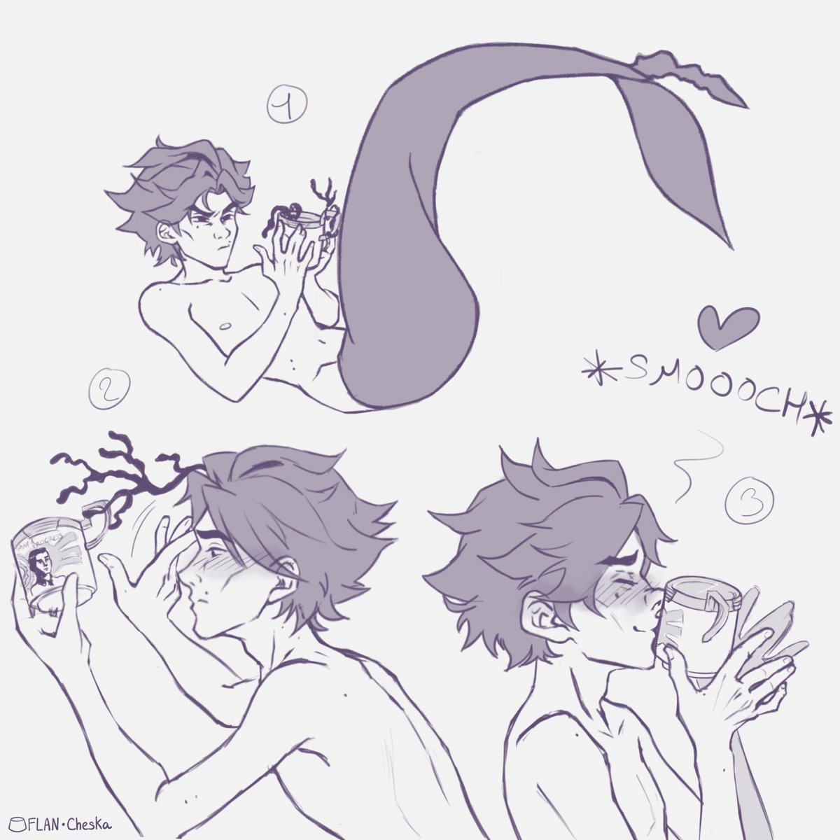 Le_Flan_Cheska's tweet photo. MerViktor and his finding 🥰
 Mermay in June ? Yep, totally.

#Viktor #MerViktor #JayVik https://t.co/TCAVxh5G9r