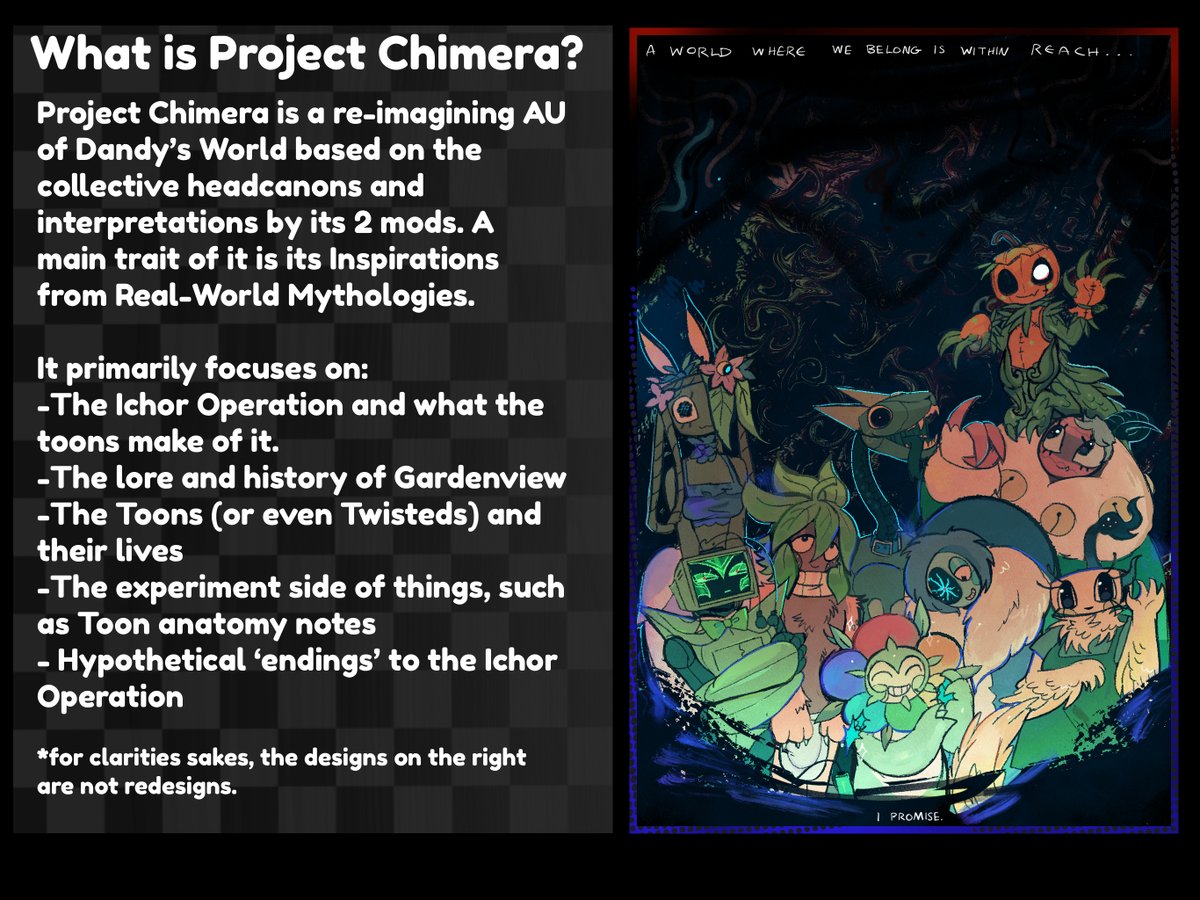 dandyschimera's tweet photo. [About the AU] - 1
We'll probably have to make more of these in the future (and potentially a master thread/doc), but here are a few panels addressing the basics of what our AU is about!

We are aiming to also crack down on answering any unanswered questions
#dandysworld https://t.co/xdSlB4W4Oj