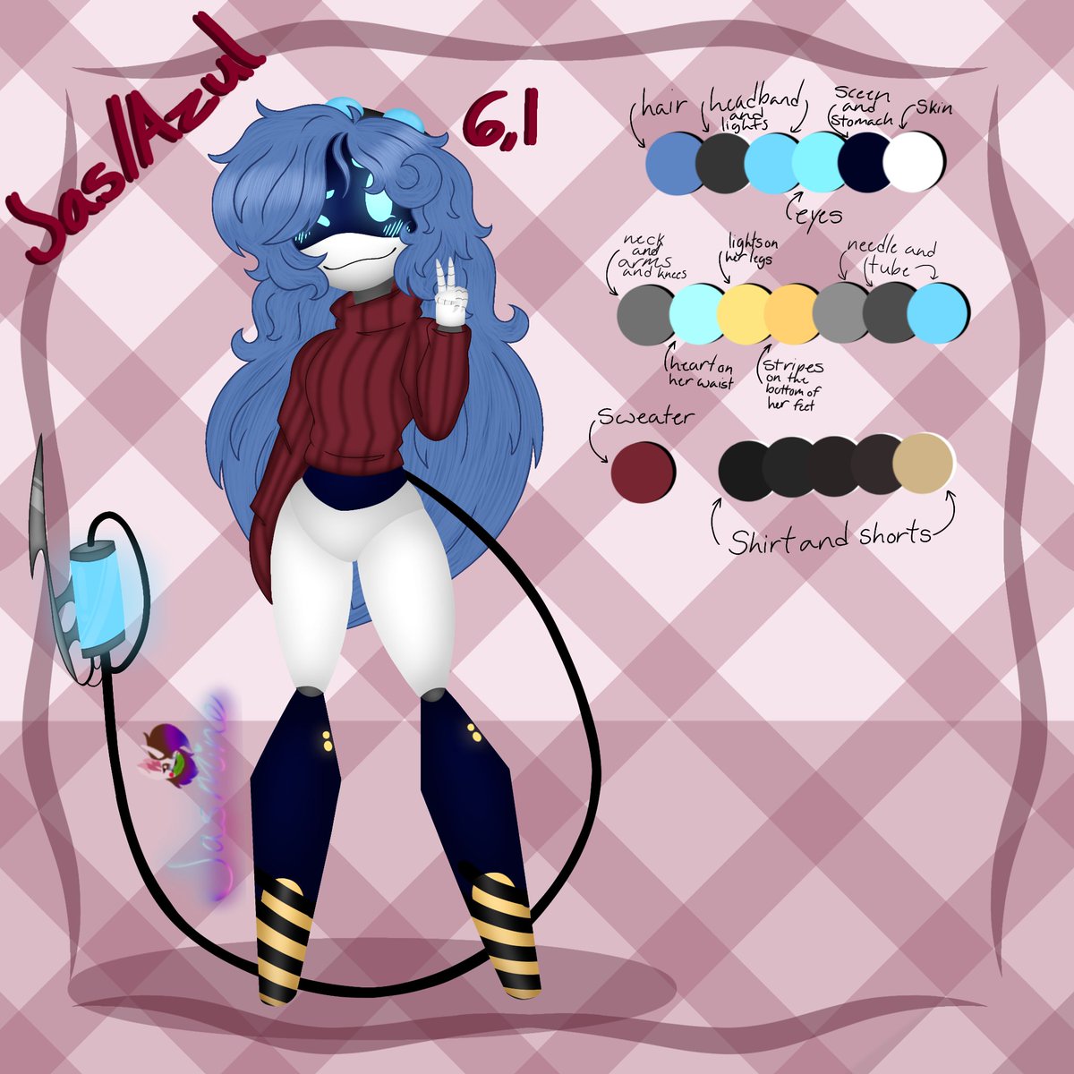 DrawsJas's tweet photo. My Murder Drones Oc: Azul 

#Murderdrones #Murderdronesoc
#md #mdoc #digitalart https://t.co/vidRjZy8CN