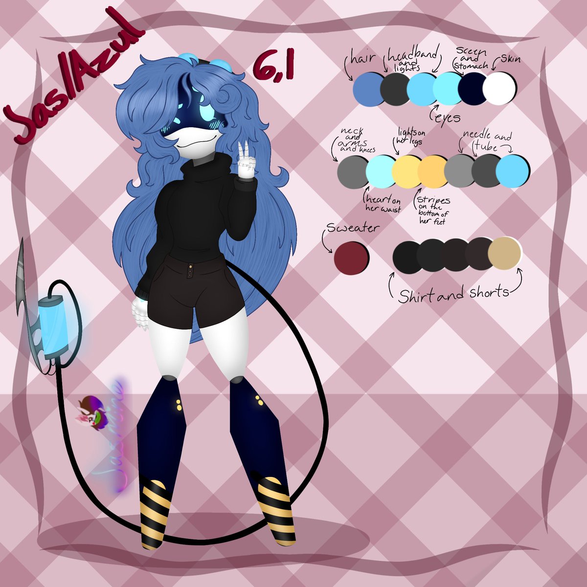 DrawsJas's tweet photo. My Murder Drones Oc: Azul 

#Murderdrones #Murderdronesoc
#md #mdoc #digitalart https://t.co/vidRjZy8CN