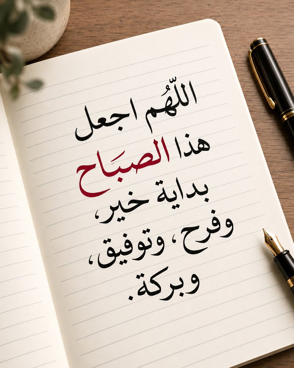 AI_News_AR's tweet photo. @_TALEBM_ 🌤صباح يكتب الطمأنينة
البرمبت 👇
دفتر فاخر على طاولة خشبية وإضاءة صباحية ناعمة.اكتب: "[اكتب عبارتك هنا]" بخط عربي يدوي أنيق مع كلمة باللون الأحمر.
واقعي جدًا، بدون شعارات أو علامات مائية.

#برمبت #الذكاء_الاصطناعي #prompt #chatgp https://t.co/QmLxFz4xK3