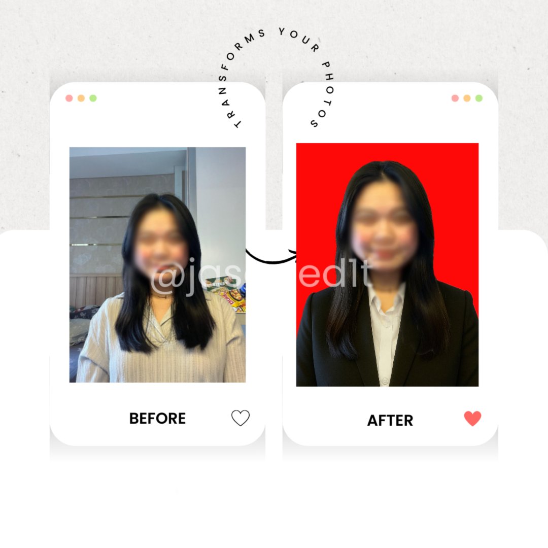jasa_editps's tweet photo. Edit foto Photoshop professional😍

-edit baju
-background
-merapikan foto
-desain sertif/pamflet/dsb
-slim badan
-hapus/tambah objek
-foto formal dan non
-retouch wajah
-edit badge
-poster
-simetriskan wajah

Request lainnya
Info pemesannan di bio dan replay yaa😁
#zonauangㅤ https://t.co/S8JT0H4RV0