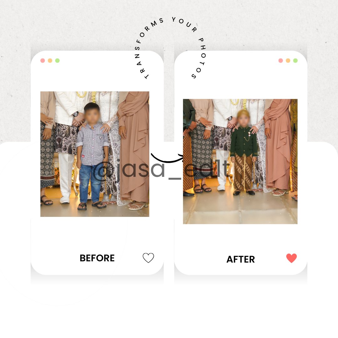 jasa_editps's tweet photo. Edit foto Photoshop professional😍

-edit baju
-background
-merapikan foto
-desain sertif/pamflet/dsb
-slim badan
-hapus/tambah objek
-foto formal dan non
-retouch wajah
-edit badge
-poster
-simetriskan wajah

Request lainnya
Info pemesannan di bio dan replay yaa😁
#zonauangㅤ https://t.co/S8JT0H4RV0
