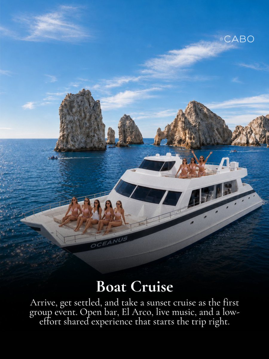 caboIG's tweet photo. How’s the bach trip going? 👀

Cabo is one of those bachelorette destinations where the trip can feel effortless when the big pieces are planned first: the stay, the boat day, the dinner reservation, and one or two group activities everyone will actually enjoy.

Save this bef https://t.co/RwgiZznmxz