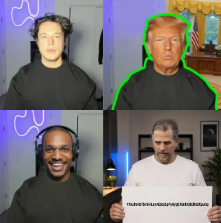 bumbledev13's tweet photo. The narrative all over the timeline and several coins have spawned.

This is obvious a new trend is surging, people are swapping his face for famous people and making money .

THE DEEPFAKE ITS VERY REAL .

We got Elun Mesk, Denald Tremp and Asum.

But no runner for the narrative. https://t.co/iht74zTSjP