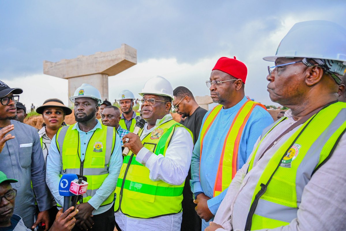 FrancisNwaze1's tweet photo. UMAHI SHOWCASES FEDERAL PROJECTS IN EBONYI, SAYS SOUTHEAST IS GRATEFUL TO TINUBU AS EBONYI SET TO DEMONSTRATE ITS APPRECIATION TO THE PRESIDENT ON MONDAY

The Honourable Minister of Works, Senator Engr. David Umahi, CON, on Saturday, June 13, 2026 led a Federal Government delegation headed by Presidential Adviser on Information and Strategy, Mr. Bayo Onanuga, on an inspection of ongoing federal road projects across Ebonyi State, using the occasion to highlight what he described as the unprecedented infrastructure transformation taking place under the administration of President Bola Ahmed Tinubu.

Speaking during the inspection, Umahi showcased several strategic federal projects across the state and the Southeast, explaining that the region remains deeply grateful to President Tinubu for the tangible evidence of inclusion, fairness and development.

At the Calabar - Abuja project sites, the Minister explained the strategic importance of a major flyover under construction along the Trans-Sahara Super Highway corridor.

“Let me say that this is the point where the Trans-Sahara Route takes a bend. The essence of this flyover is to resolve the conflict at this point,” he said.

According to him, the Federal Government has already made provision in the 2026 budget to connect the corridor directly to the Ebonyi State capital.

“The road going to the capital city, which is 18km from this point, is included in the 2026 budget, and the Federal Government will undertake the connection to the city centre.”

Umahi stressed that despite funding challenges, work would continue uninterrupted across project sites.

“Of course, the contractor has not been paid, but we are creditworthy. All contractors being owed will be paid. There should be no stoppage of work because we want to see if we can commission this project by December. The cost is ₦25 billion.”

The Minister described the projects as only a glimpse of what President Tinubu is delivering in the Southeast.

“This is just the beginning. You will see remarkable projects of President Bola Ahmed Tinubu in the South-East. When we talk about the gains of the South-East under President Bola Ahmed Tinubu, some people who do not understand what we are talking about will continue to criticize us.”

He declared that the people of the Southeast have taken notice of the President’s interventions and are prepared to openly express their appreciation.

“The people of the South-East are very appreciative of what the President is doing. By Monday, under the leadership of the Governor of Ebonyi State, we will demonstrate this appreciation when we adopt the President as our sole candidate and, of course, the Governor.”

Umahi was emphatic about the region’s political direction.

“Let it be known that Ebonyi State is not obedient because we want to catch up with the rest of the country, and we will never be obedient. What happened before was an accident of history. It will not repeat itself.”