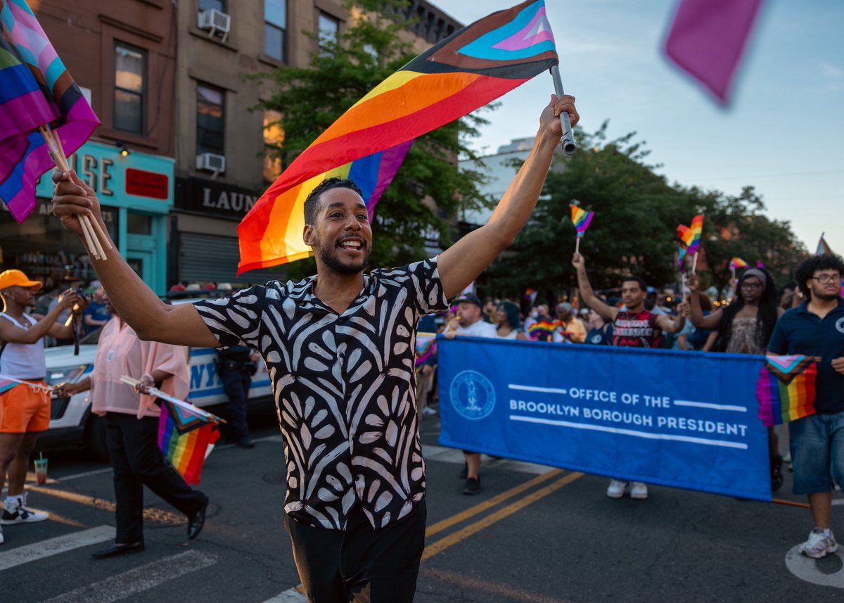 BKBPReynoso's tweet photo. Had a blast at the Brooklyn Pride Twilight Parade celebrating the joy, resilience, and love of Brooklyn’s LGBTQ+ community! 🌈🌈 https://t.co/AblUFPsXgu