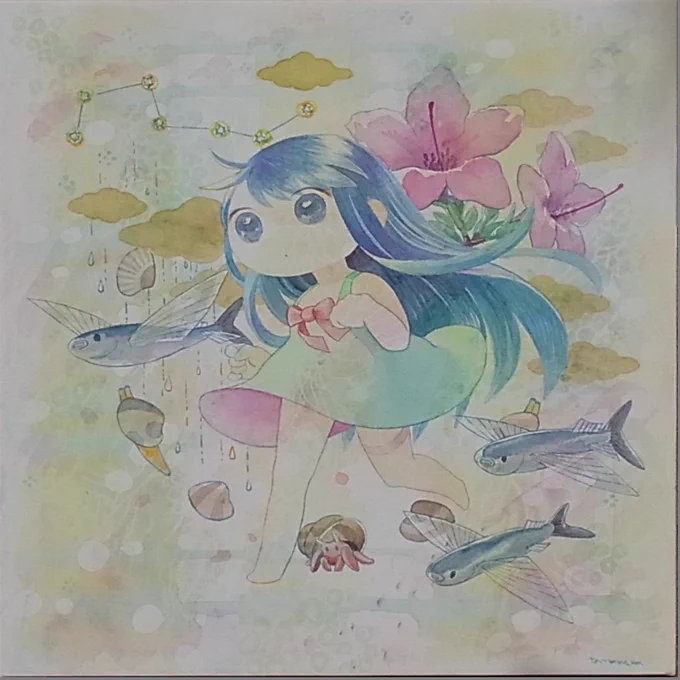 定期的にアナログ画の話が出るのでまた乗せておくね 主に水彩絵の具で描いた絵です