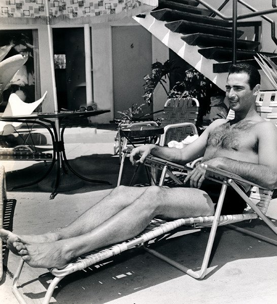 Jimfrombaseball's tweet photo. Sandy Koufax tried to supplement his Dodgers salary and purchased the "Tropicana Motel" in 1962.
The motor lodge, with low weekly rates and kitchenettes in all 74 rooms, was built as short and long-term housing, for those who couldn’t afford apartments.
The rich and famous, though, didn’t patronize “Sandy Koufax’s Tropicana Motel” as Koufax had hoped.
Jim Morrison of the Doors liked to drink way too much at the "The  Palms", a low-rent lesbian bar across the street from the Tropicana.
Jim would then stumble back across Santa Monica Boulevard and pass out at the Tropicana.
Tom Waits lived at the Tropicana for nine years with a Steinway upright piano jammed into his room’s kitchenette.
Van Morrison wrote “T.B. Sheets” and other songs while staying there and Big Brother & the Holding Company, Bob Marley & the Wailers, Alice Cooper all worked out of, and lived in, the Tropicana.
As did Stevie Nicks, Joan Jett, Blondie, and Tom Petty.