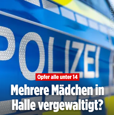 123Koko_'s tweet photo. 4 Migranten haben gestern abend in Halle 4 Mädchen unter 14 Jahren (KINDER!) vergewaltigt. 
Zwei der Mädchen mussten im Krankenhaus behandelt werden. 
Die Täter setzten vermutlich K.O.-Tropfen ein, um die Kinder wehrlos zu machen. https://t.co/SWALWb5471