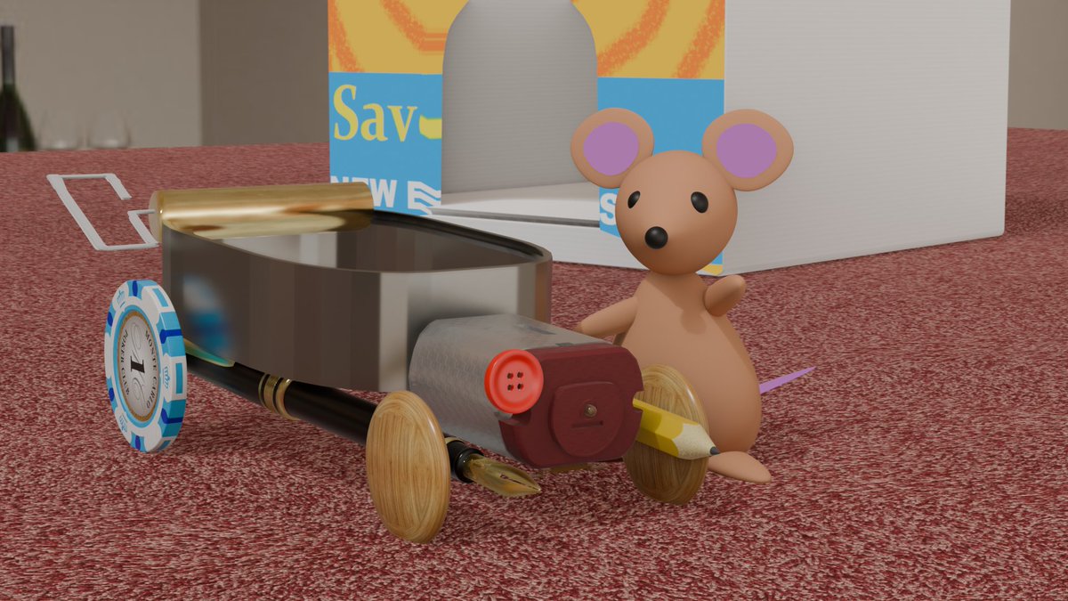 DootDootMouse's tweet photo. "Oldie but a goodie." Early days. Doot Doot before fur, clothes or a name. #MouseEverse #Blender3d #Worldbuilding #Tbucket #Diorama https://t.co/f93WLujPZm