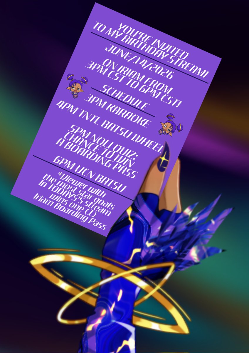 vlloidnoli's tweet photo. Today's my party and you're invited! Join me, Parsec and Hanson on Iriam as we celebrate and have fun! And with the chance to win some goodies! #iriamstreamer #vtuber #IRIAMコミケ https://t.co/yPlpNtEIw4
