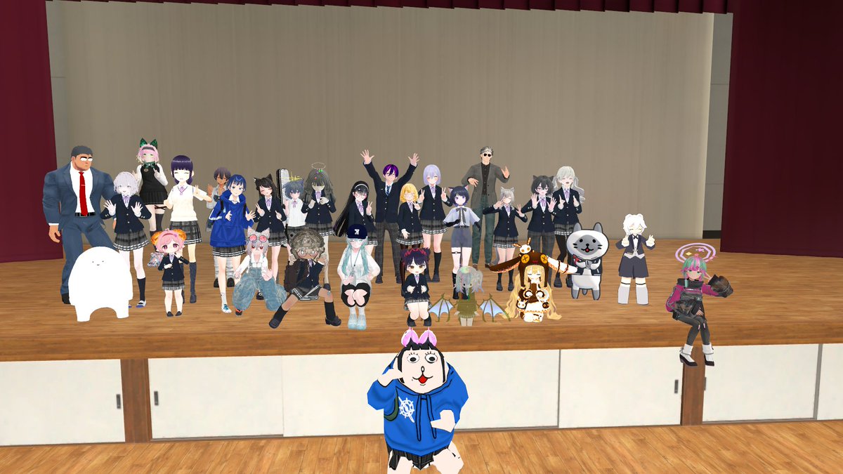 otamesi21's tweet photo. 久々に方瀬高校集会に参加しました。
ありがとうございます～。
#方瀬高校　#vrchat https://t.co/98Uz9drEgu
