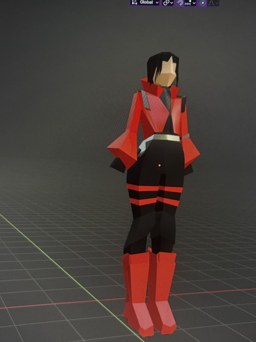 itschaitea's tweet photo. I’ve been trying to make my own low-poly Ada in Blender, I don’t know how I’m doing so far (RE6 Ada btw) https://t.co/WNmxBSi5mC