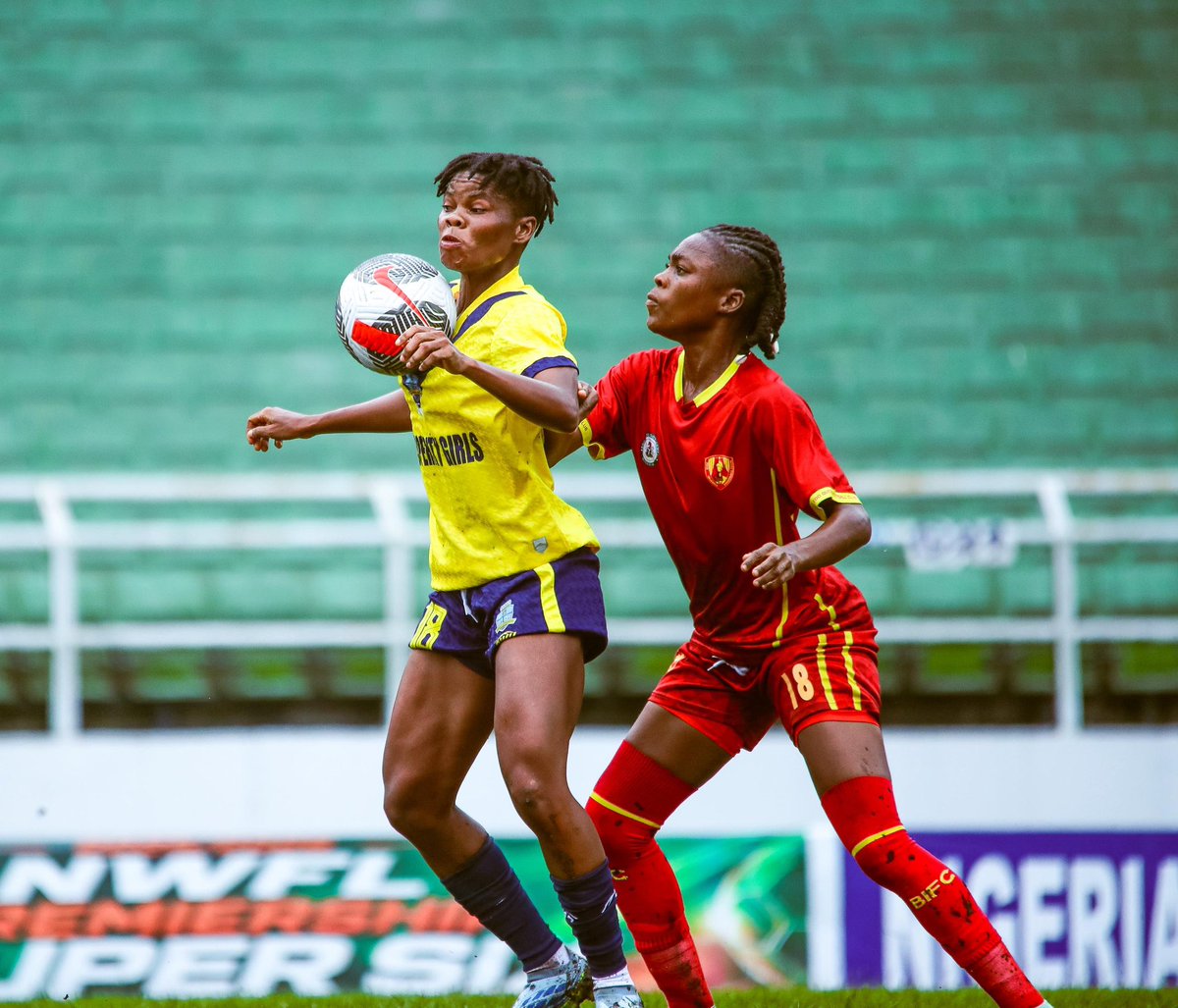 TheNWFL's tweet photo. 🏁🔥 FULL TIME | NWFL PREMIERSHIP SUPER SIX ⚽🏆

Bayelsa Queens 0-0 Edo Queens

A tense title-deciding battle ends goalless, but it is enough for Edo Queens to complete the job and secure the NWFL Premiership title! 🏆🔥

🏆 CHAMPIONS: EDO QUEENS

#NWFL26 #NWFLPremiershipSuper6 https://t.co/3zpkEtYQRb