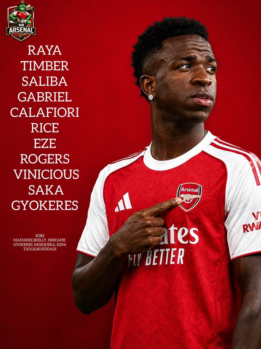 Tommywave5's tweet photo. Arsenal fans, we should be expecting this next season with Vinicious and Rogers with us

We go for quadruple next season🌹❤️ https://t.co/tZaJ78Yq1u