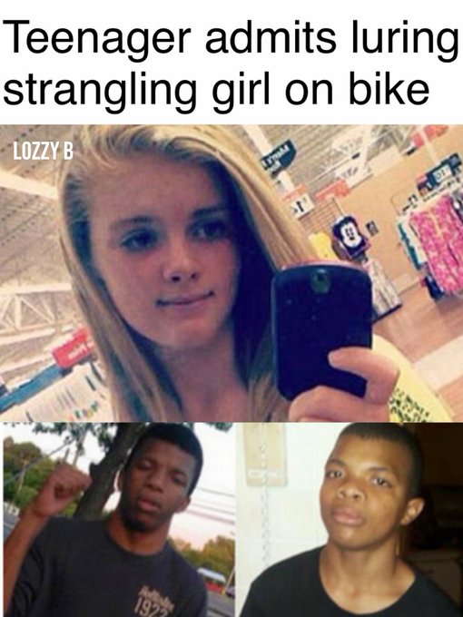 safehavenmoney's tweet photo. Heartbreaking. 12-year-old Autumn Pasquale white child was lured to a home in Clayton, NJ by black teenage brothers Justin and Dante Robinson — all for a few BMX bike parts. They stalked her, hunted her, strangled her, then dumped her body in a recycling bin behind the house.

This evil is sickening. R.I.P. Autumn  Your life mattered. Your story will not be forgotten. #JusticeForAutumn