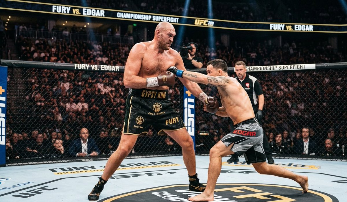 sebastiananticr's tweet photo. Tyson Fury vs. Frankie Edgar #TysonFury #FrankieEdgar #UFC #Boxeo #Leyendas #IA https://t.co/Hxrob6IlAn