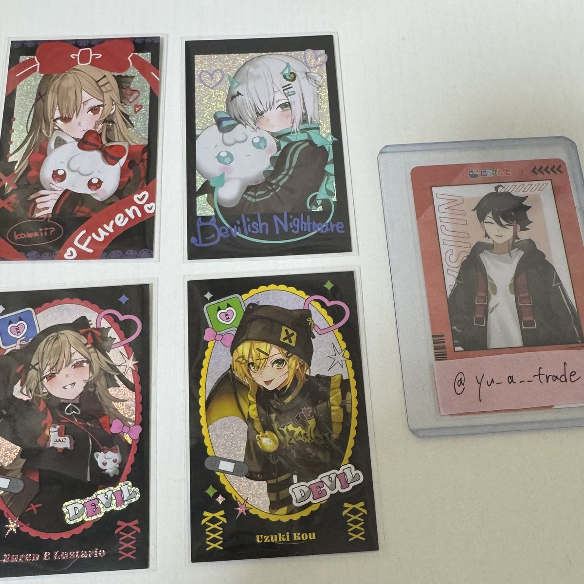 yu_a__trade's tweet photo. 【交換 / 譲渡】
にじさんじ 🌈🕒 Devilish Nightmare ジュンブラ2024 すき家 幼稚園 ウィンターデート2023 チェキ風カード 

譲：画像のもの
求：1枚目同種idカードの方(R>N) or 希望額

郵送 or 都内手渡し

全て複数提供可能です https://t.co/3rRwvOkv3K