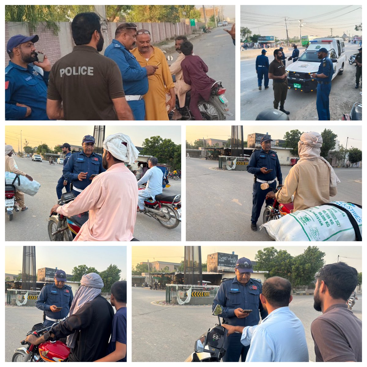 nankana_traffic's tweet photo. ڈی ایس پی عاصم رضا اعوان کی سربراہی میں ٹریفک پولیس ننکانہ صاحب شہریوں کو ہیلمٹ کی پابندی پر عملداری کو یقینی بنانے میں مصروف عمل۔
موٹرسائیکل ڈرائیونگ کے دوران ہیلمٹ نہ پہننے والوں کے خلاف کارروائیاں جاری۔
#Punjabpolice #Nankanapolice #Trafficpolice
#Followrules #Enforcement https://t.co/26yEz1qNrd