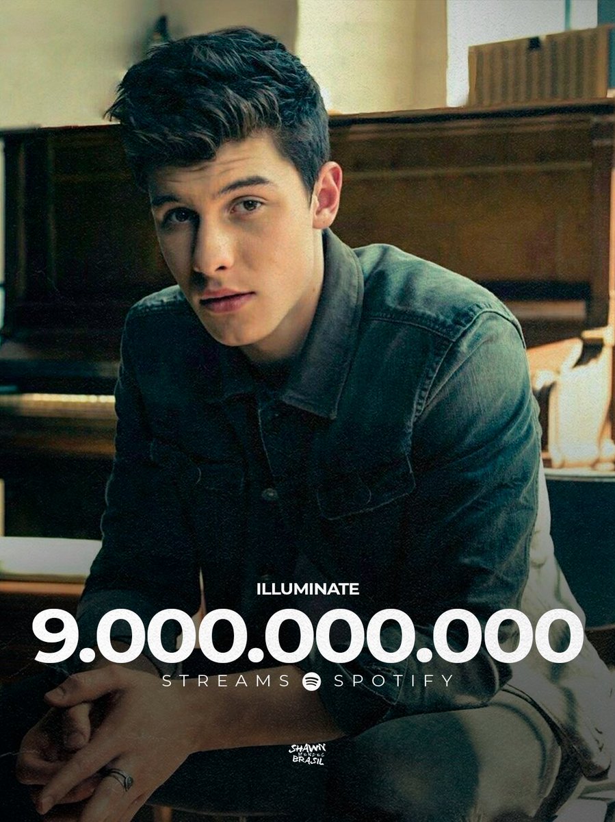 ShawnMendesBRA's tweet photo. O álbum “Illuminate”, de Shawn Mendes, ultrapassou 9 BILHÕES de streams no Spotify. ✨ https://t.co/Lg7NJAgKte
