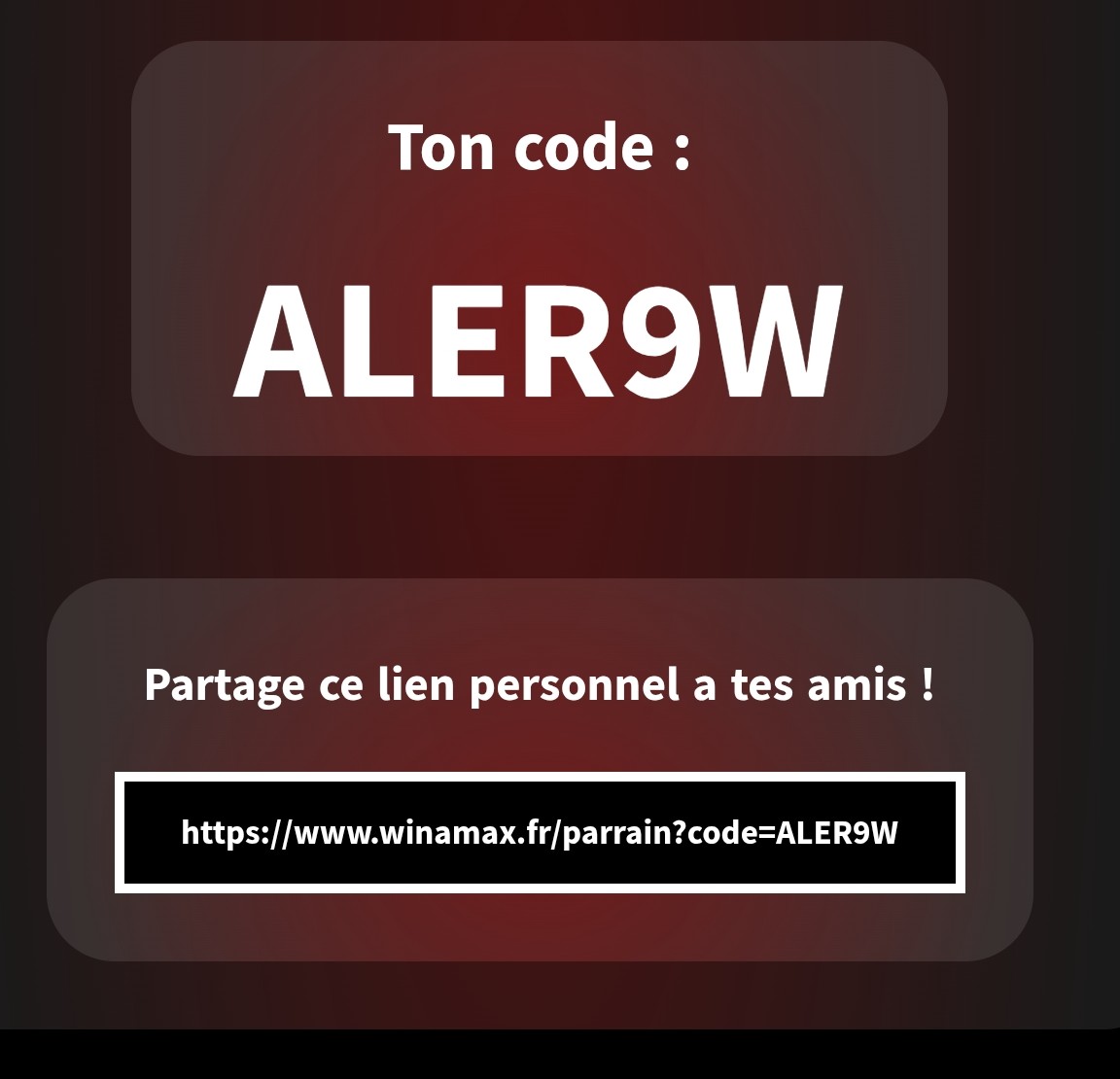 Marcelooo101's tweet photo. #Winamax #Betclic #unibet #parainage #Teamparieur #CDM
Si tu souhaites créer un compte Winamax prends mon code parrainage: ALER9W
Tu recevras 50€ supplémentaires en plus du bonus de bienvenue. 
Tu peux suivre mon lien  https://t.co/Q8V5Kxzmjk… https://t.co/EPo7qKNty8