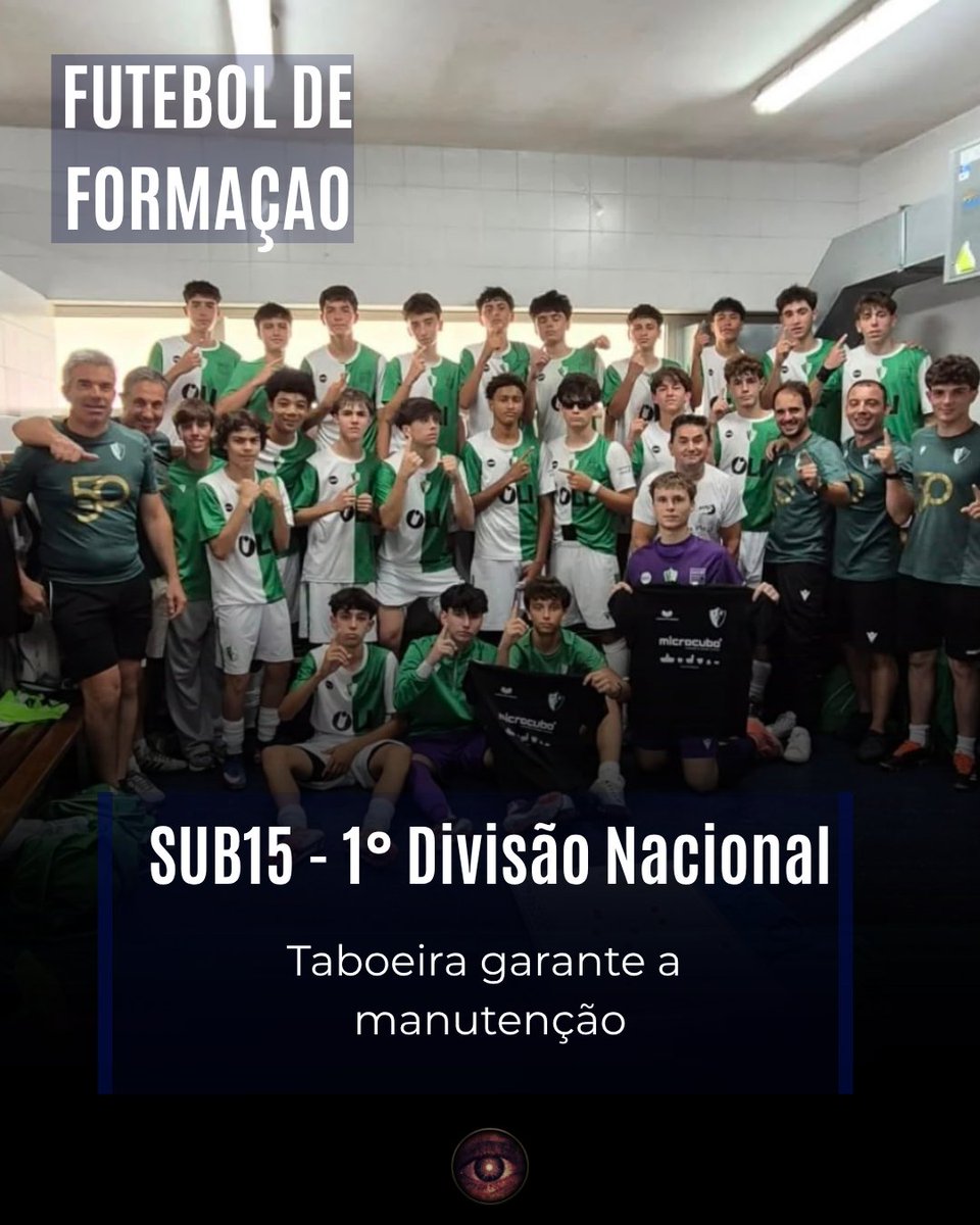 oolharinvisivel's tweet photo. Taboeira vence fora o Feirense por 0-2 e garante matematicamente a manutenção na 1.ª Divisão Nacional de Sub-15!

📷: AD Taboeira

@adtaboeira #futebolformacao #sub15 #fpf #afaveiro https://t.co/mpk0LVGDf4