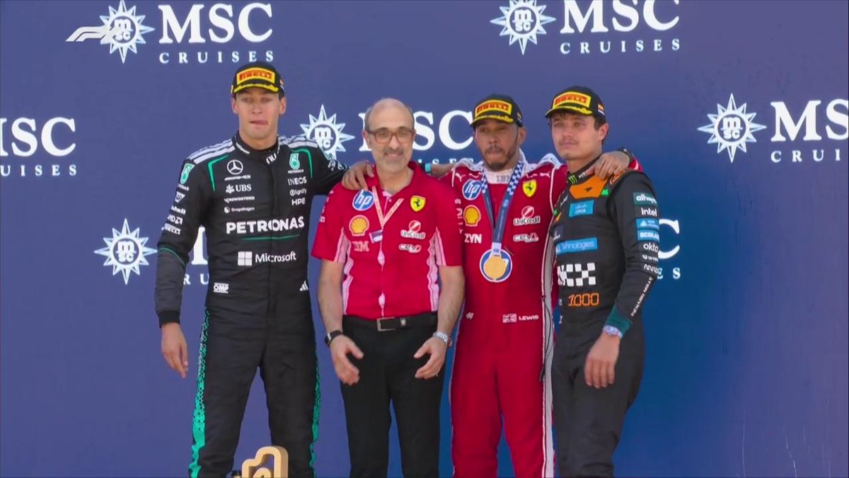 telecincoes's tweet photo. 🏁 Lewis Hamilton gana por primera vez con Ferrari, con drama para Fernando Alonso y Kimi Antonelli: las notas del GP de Barcelona de F1

👉 https://t.co/oo9oPx16u6