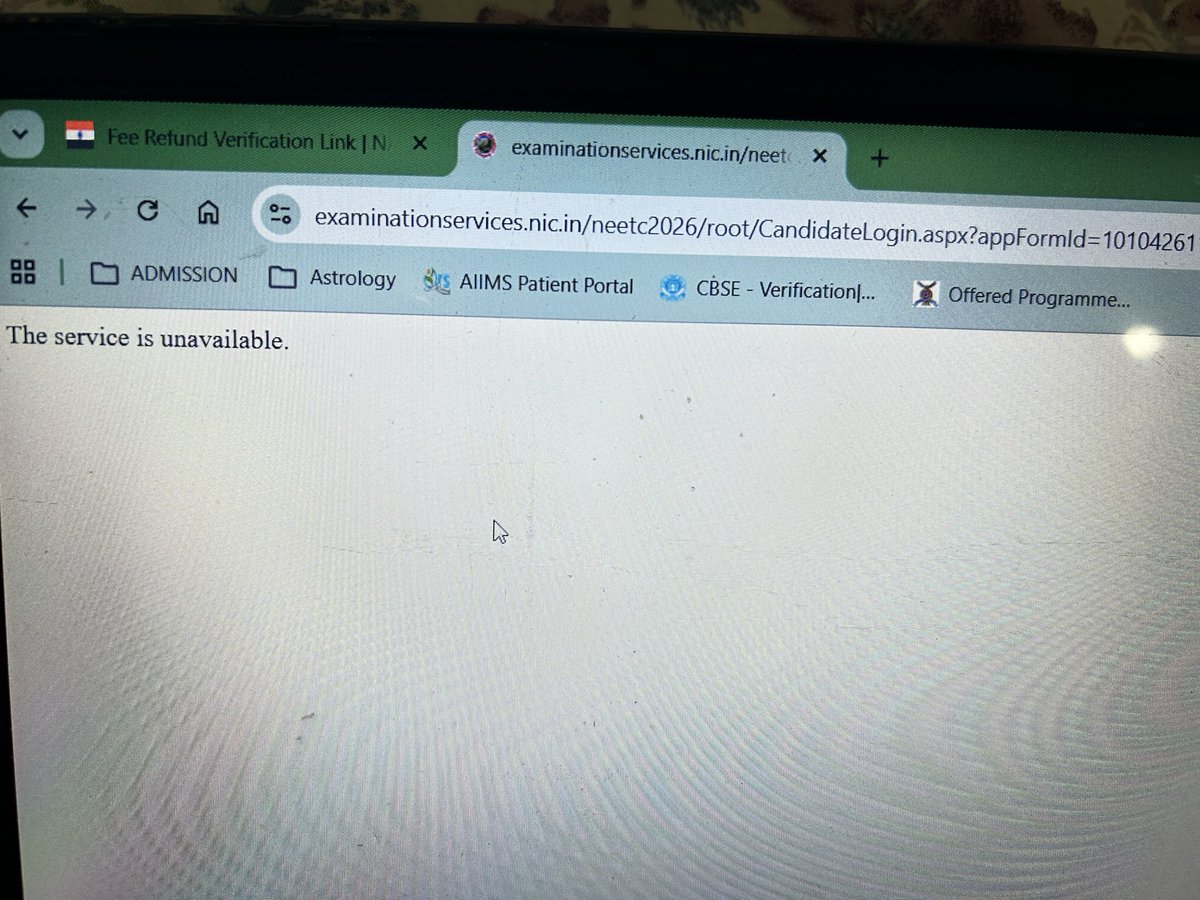 Ruchi__Ahuja's tweet photo. @NTA_Exams Fee refund link not working! https://t.co/tS1IHznpty