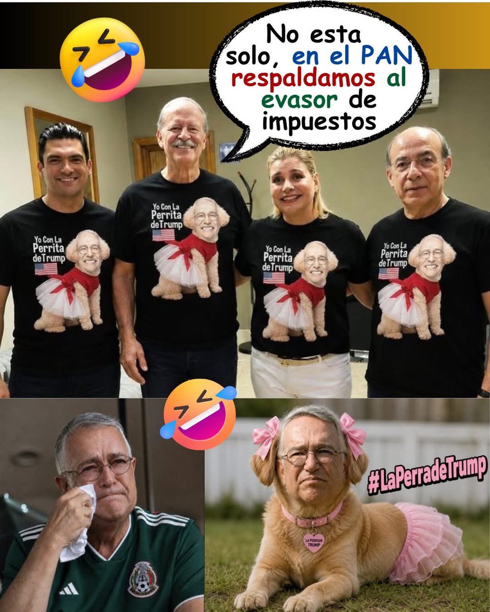 Oficial_Vicman's tweet photo. El PAN respalda al evasor de impuestos diciéndole que NO esta solo, ante su nuevo apodo muy bien ganado 😱😳🤔😆😂🤣😅

#LaPerraDeTrum #fblifestyle https://t.co/Po7lSkvvOp