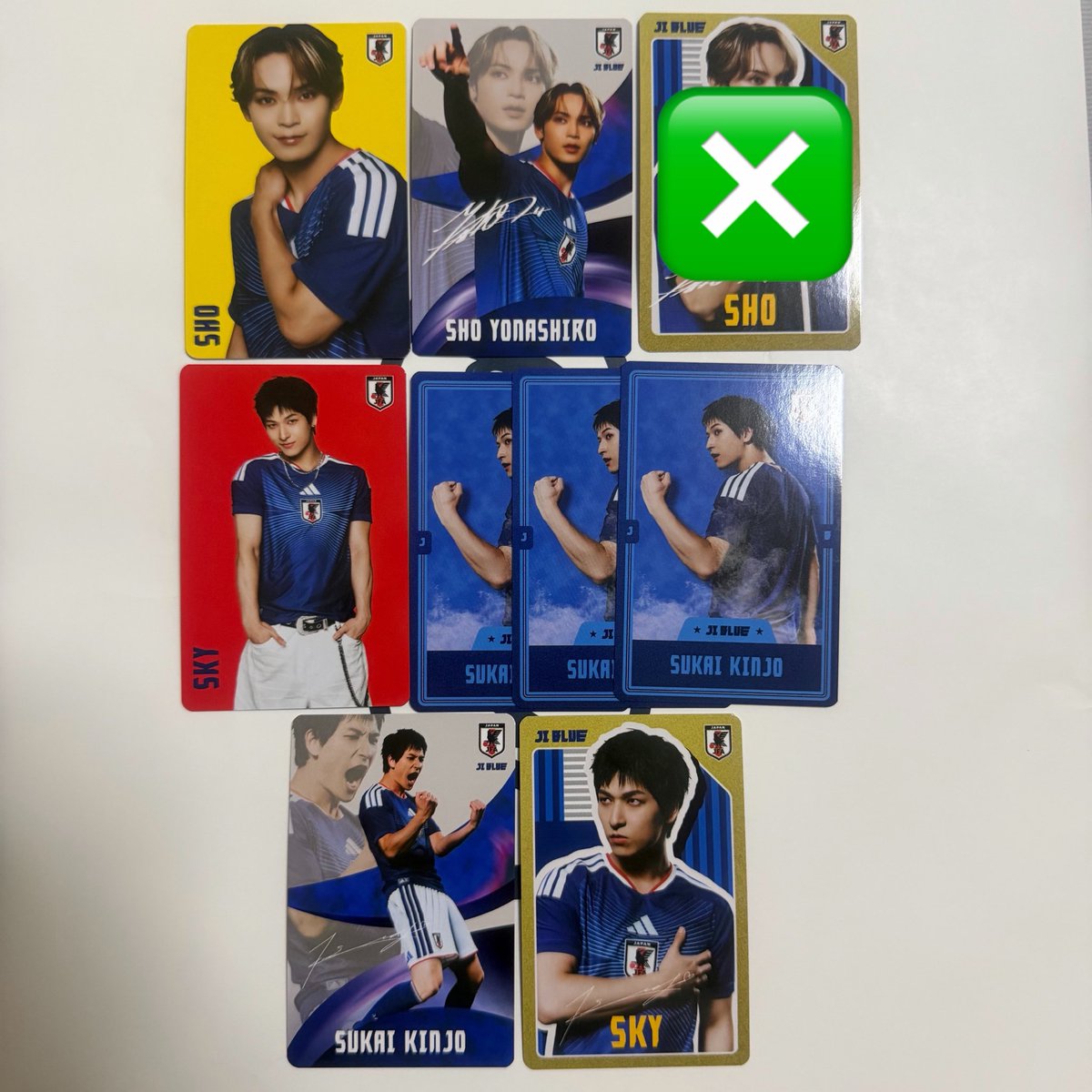 chr____03's tweet photo. JI BLUE JOI INI
トレカ フォトカード 交換

【譲】
與那城 金城
後藤 佐野 田島

【求】
白岩 河野 川西 佐野

当方サイン→サインのみ
郵送交換希望です😌 https://t.co/lp0mRLeTwn