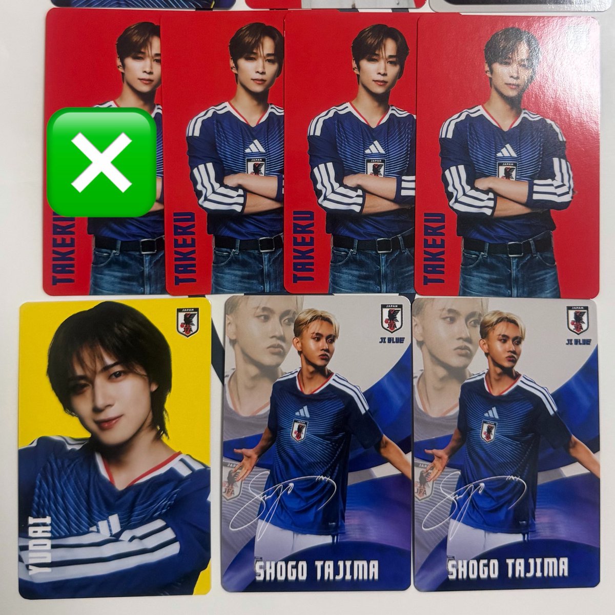 chr____03's tweet photo. JI BLUE JOI INI
トレカ フォトカード 交換

【譲】
與那城 金城
後藤 佐野 田島

【求】
白岩 河野 川西 佐野

当方サイン→サインのみ
郵送交換希望です😌 https://t.co/lp0mRLeTwn