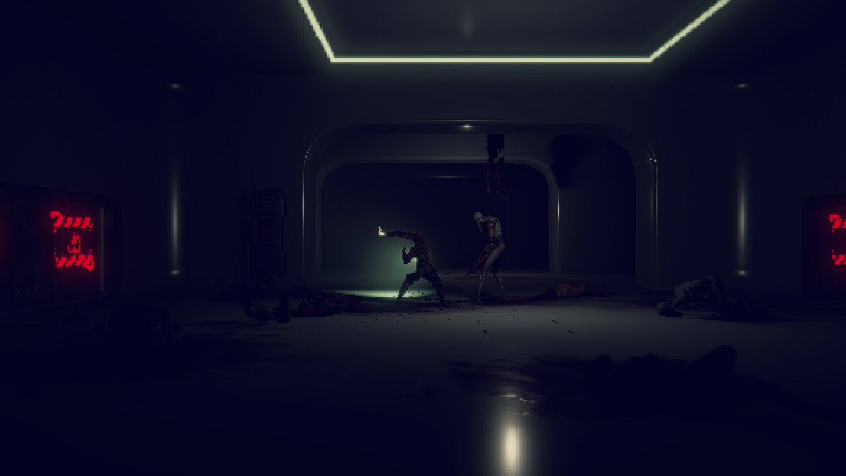 LazyMakeba's tweet photo. "The IRONY" - Another upcoming indie game where you navigate a doomed facility and uncover its dark secrets.
Somehow this game reminds me of Dead Space, but in a 2.5D format.
#TheIrony #IndieGame https://t.co/GqoOBymWCl