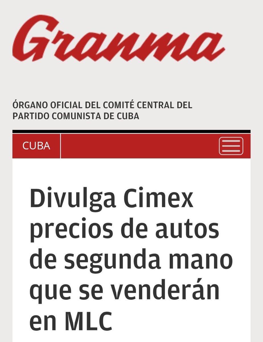 Camaguey1514's tweet photo. En 2020 GAESA iba a comprar guaguas para el pueblo con la reventa de carros viejos a precios de autos de lujo. 
Ahora como la caña se puso a 3 trozos, van a quitar las trabas para importar carros. 🤣🤣🤣
#Cuba https://t.co/CfqAOyFaNQ
