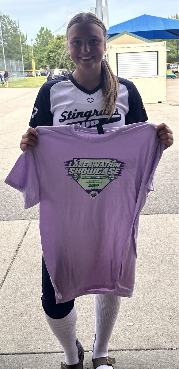 Gigichirpas2027's tweet photo. Thank you @LaserShowcase for selecting me as a Prime Time Player. @OhioBobcatSB @OhioStingrays09 https://t.co/vvA6wUnftJ