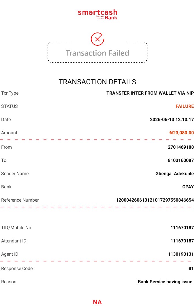AlgoStorm's tweet photo. @smartcashpsb  U na no go like if i start dragging u now oooo its been more than 24 hour's now and d issues is not rectified kindly do the needful account was debited and d money did not went through my Pos account number 2701469188 the receiver account 8103160087 opay https://t.co/RmA2ae6khZ