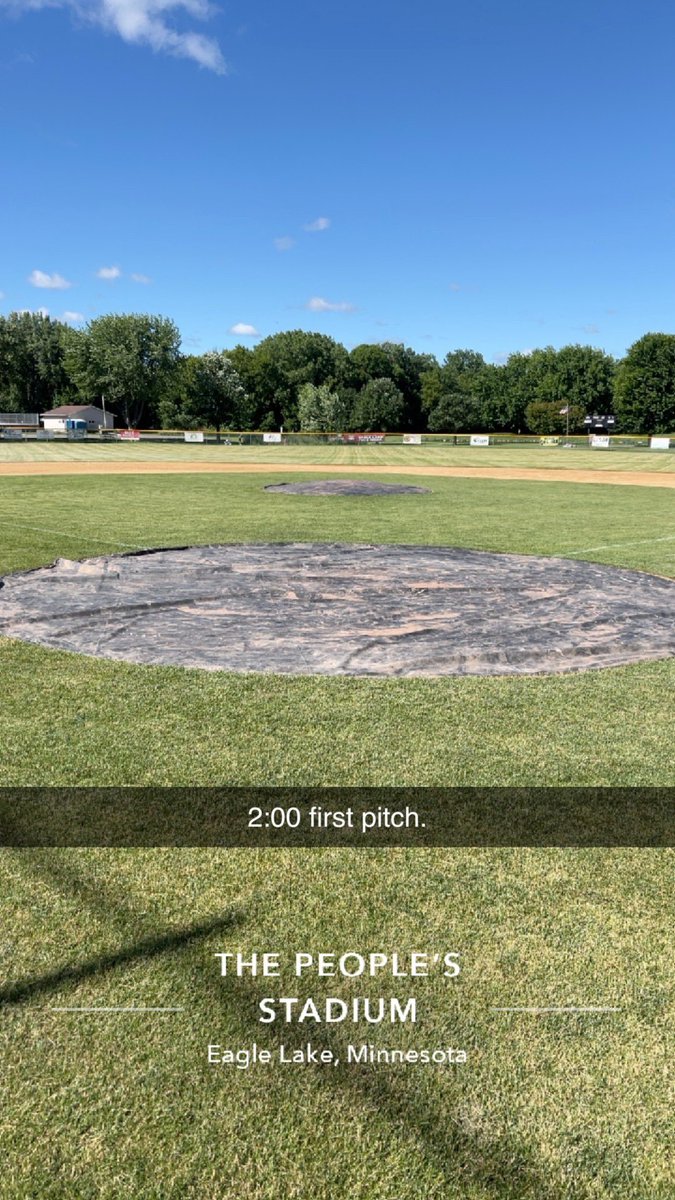 EagleLakeExpos's tweet photo. Expos welcome the @LeSueurBraves_ to The People’s Stadium today. 2:00 first pitch. https://t.co/xAgPQdMtQ3