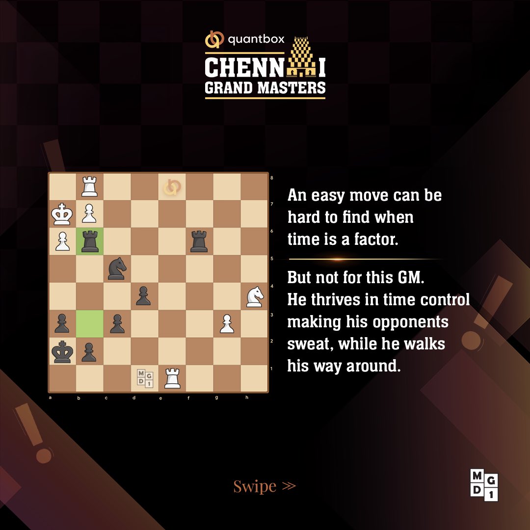Chennai_GM's tweet photo. #decodethemove | Which player can pull this off??👀
Comment below your guesses, answer revealing soon!
@QBResearch @mgd1_esports
#chess #chessquiz #chessgrandmaster #quantboxcgm https://t.co/ciKkDsdcmt