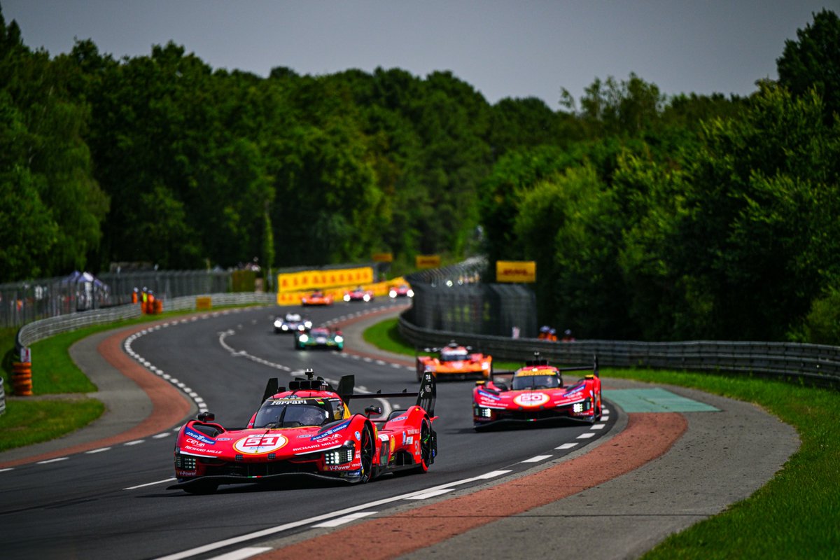 FerrariHypercar's tweet photo. Some race snaps to round out the weekend 📸

#FerrariHypercar #Ferrari499P #WEC #LeMans24 https://t.co/MvX6vcTy8y