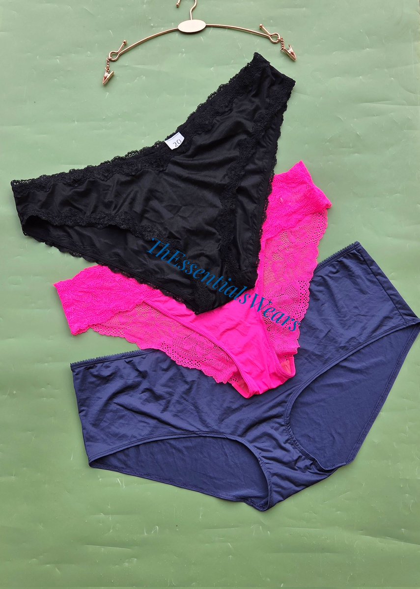 ThEssentialsW's tweet photo. STOCK PANTIES

📌 Size: 18 - 20
📌 Material : Nylon &amp; Condom-like 

📌 Price: N6,500 for all

To order,
Kindly send a DM
Or
Click on the link below
https://t.co/012jf251xB https://t.co/r9gkmhVxsx
