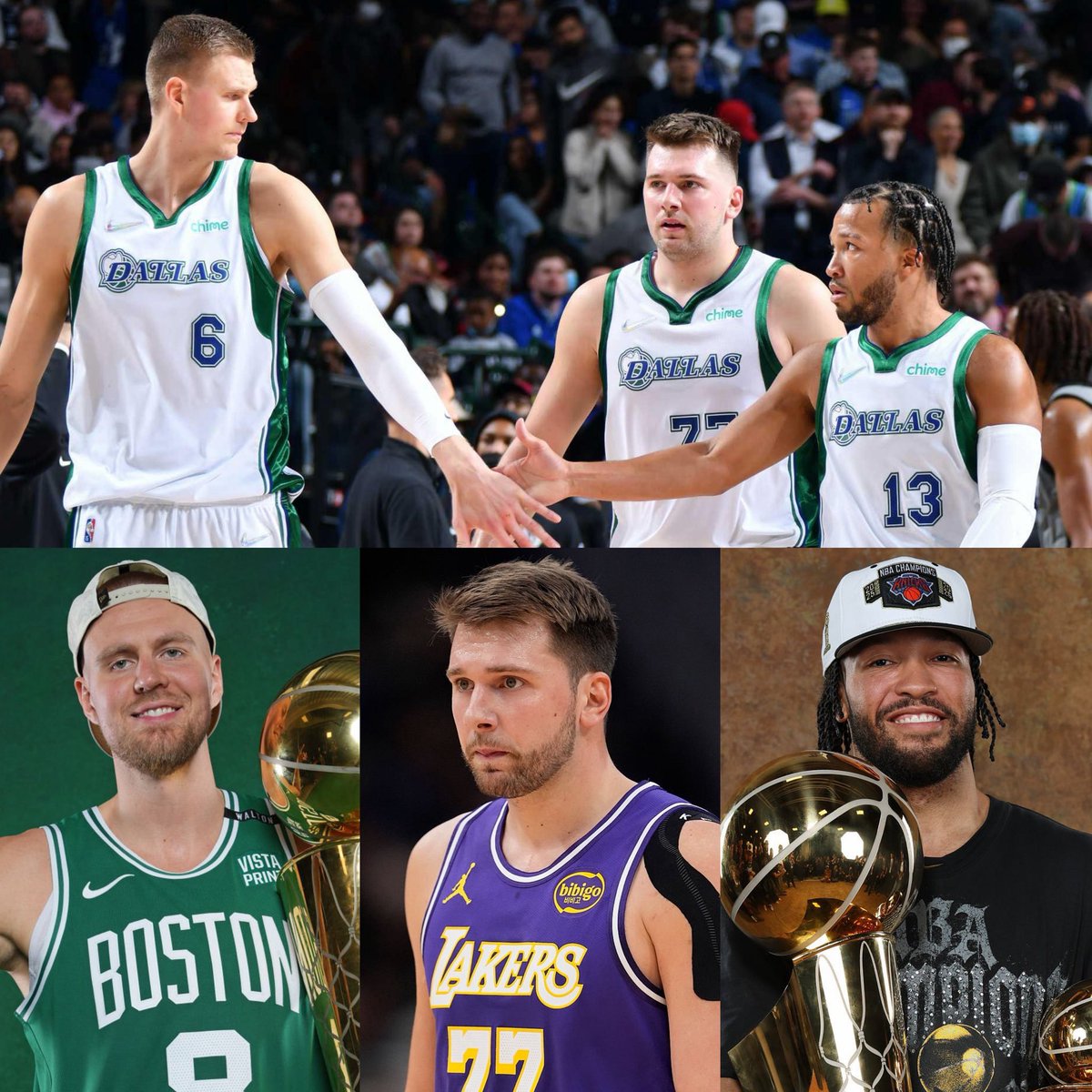 PolymarketHoops's tweet photo. Luka Doncic remains as the last player from the Mavs Big 3 to not have won a championship yet 😳

Will it happen? https://t.co/MYS0LjWYDi