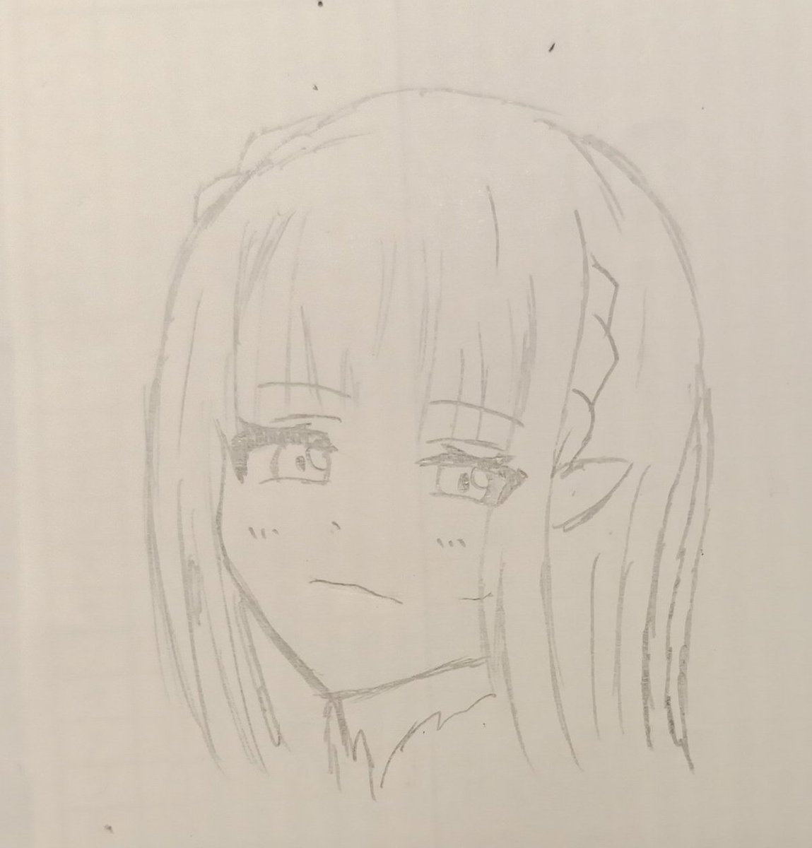 Oreo_bocchi's tweet photo. 落書き模写エミリア

＃模写　＃落書き https://t.co/akloqlGxaK