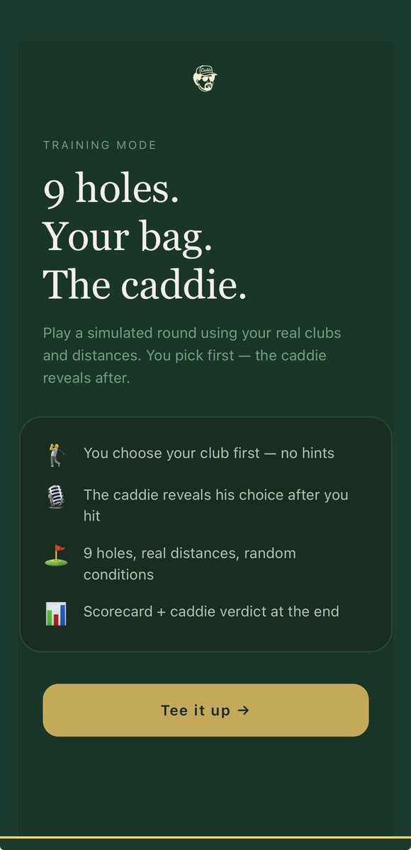 granit29Ox's tweet photo. @Fvaancy Golf version: 

9and4 caddie: https://t.co/PrcUwGZ52L

Llenas tu bolsa con tus palos y tus distancias + confianza en cada uno. Juegas los 9 hoyos. https://t.co/PgMDgu79r9