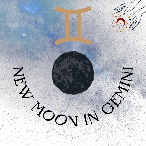DSAstrology's tweet photo. The #NewMoon at 24° of #Gemini brings a powerful energy for new beginnings, communication &amp; creativity. 🌚♊ This lunation encourages us to commit to our dreams &amp; manifest our goals with clarity &amp; ambition. #GeminiNewMoon #Astrology #Zodiac https://t.co/gMdMpVlefK